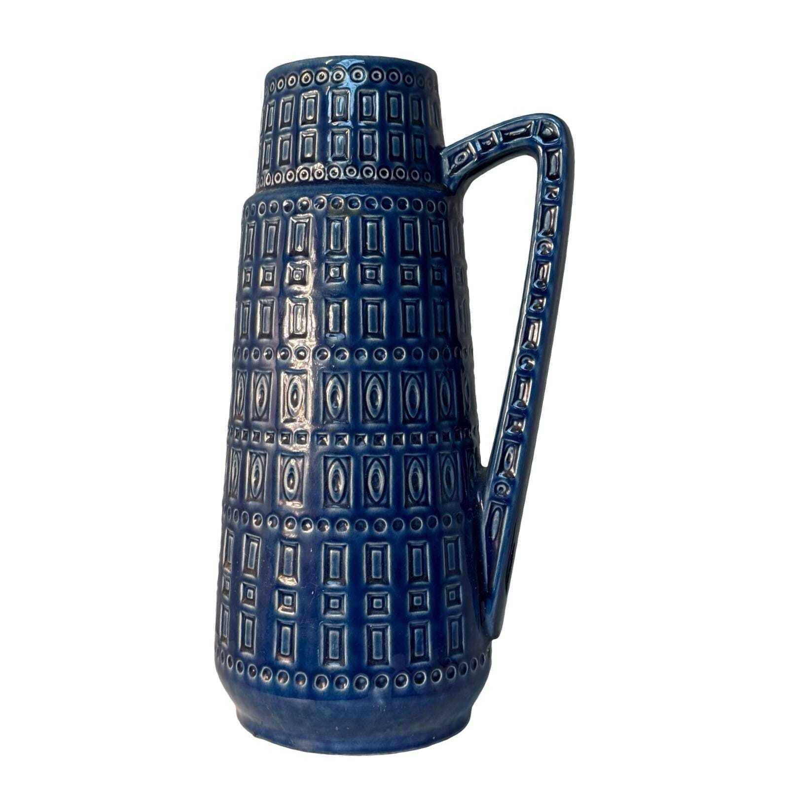 Kreuz Ceramic   West Germany   Floor Vase (Xl)  Pottery   Model 416   Inka Blue photo Home Decor