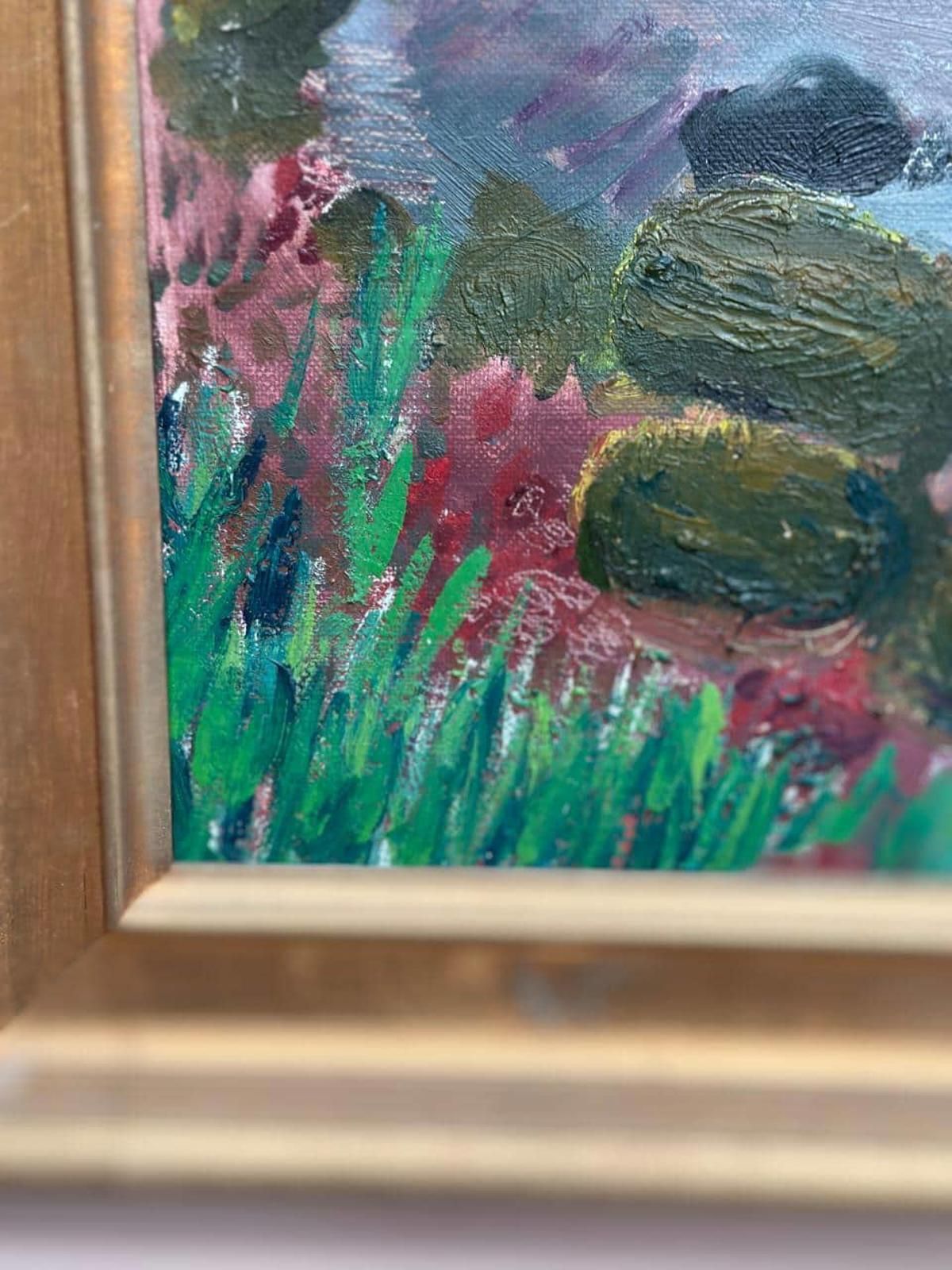 Original Swedish Oil On Canvas – “Landscape Motif” By Synnöve Beskow – Vintage & Framed – 51 × 52 Cm (20.1" × 20.5") photo Art