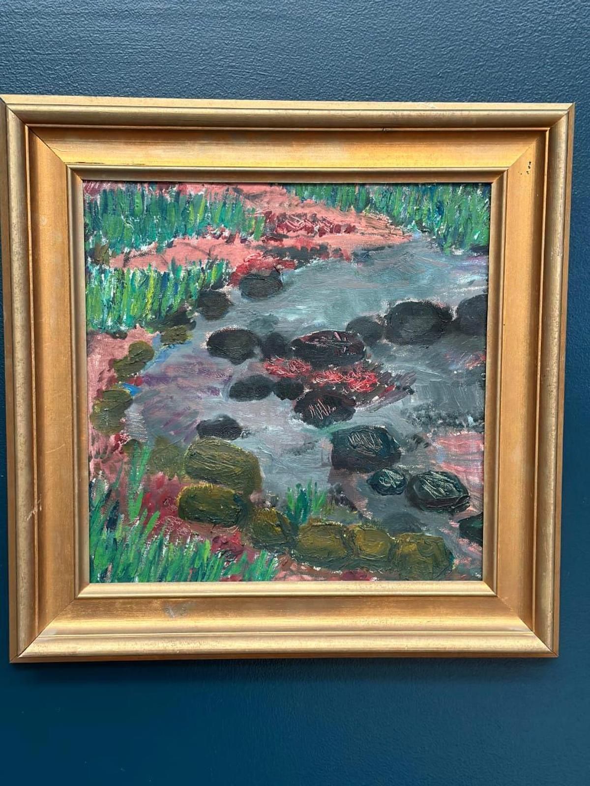 Original Swedish Oil On Canvas – “Landscape Motif” By Synnöve Beskow – Vintage & Framed – 51 × 52 Cm (20.1" × 20.5") photo vintage