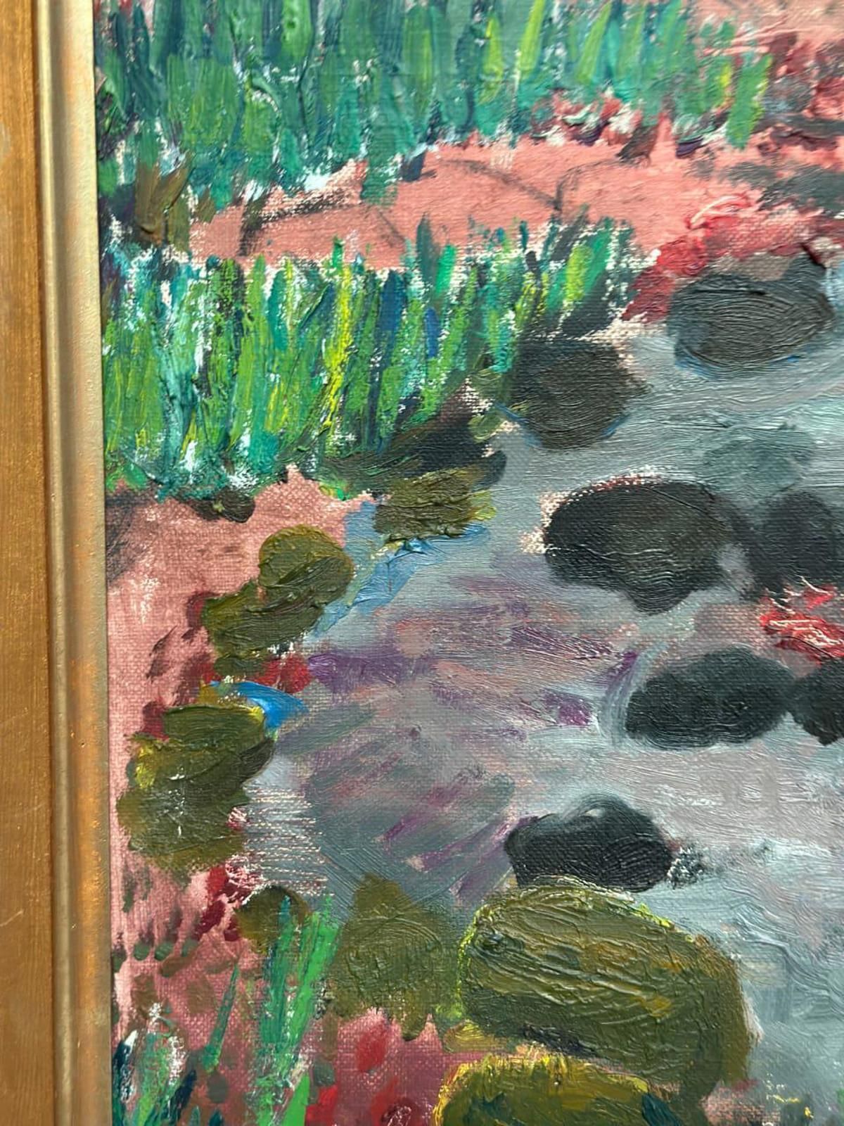 photo buy Original Swedish Oil On Canvas – “Landscape Motif” By Synnöve Beskow – Vintage & Framed – 51 × 52 Cm (20.1" × 20.5")