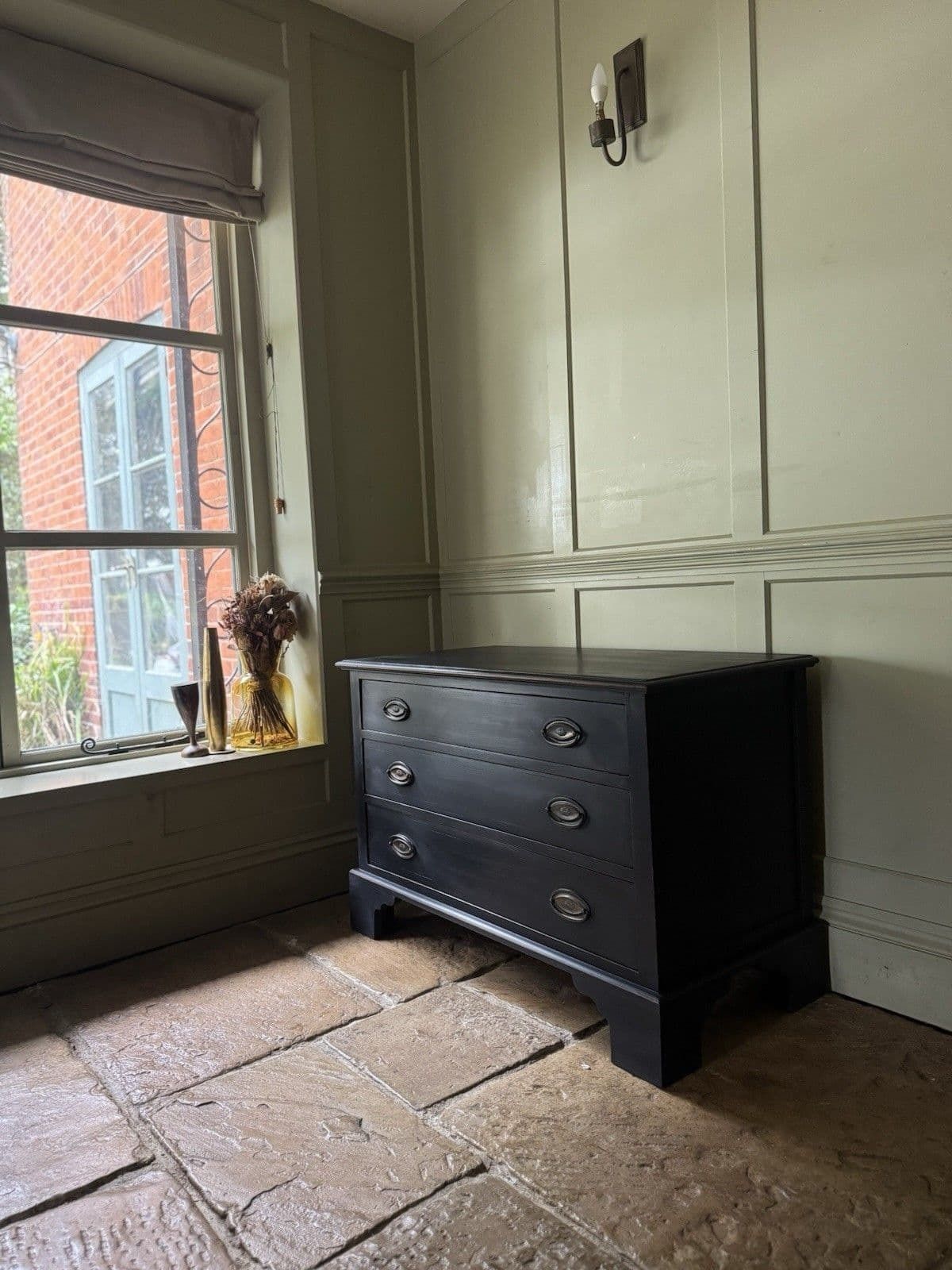 Painted Reproduction Georgian Style Chest Of Drawers photo vintage