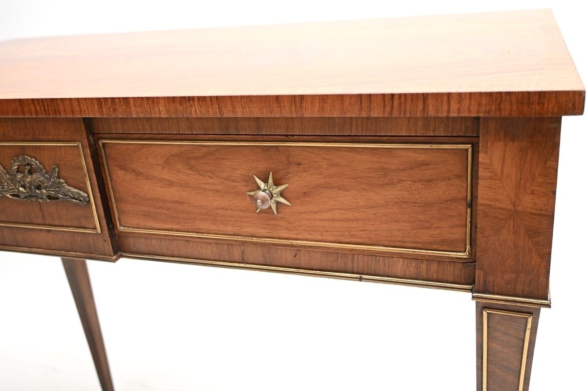 Antique French Empire Walnut Console Table photo vinterior