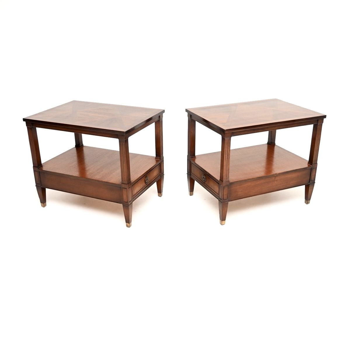 Pair Of Antique Georgian Style Mahogany Side Tables photo vinterior