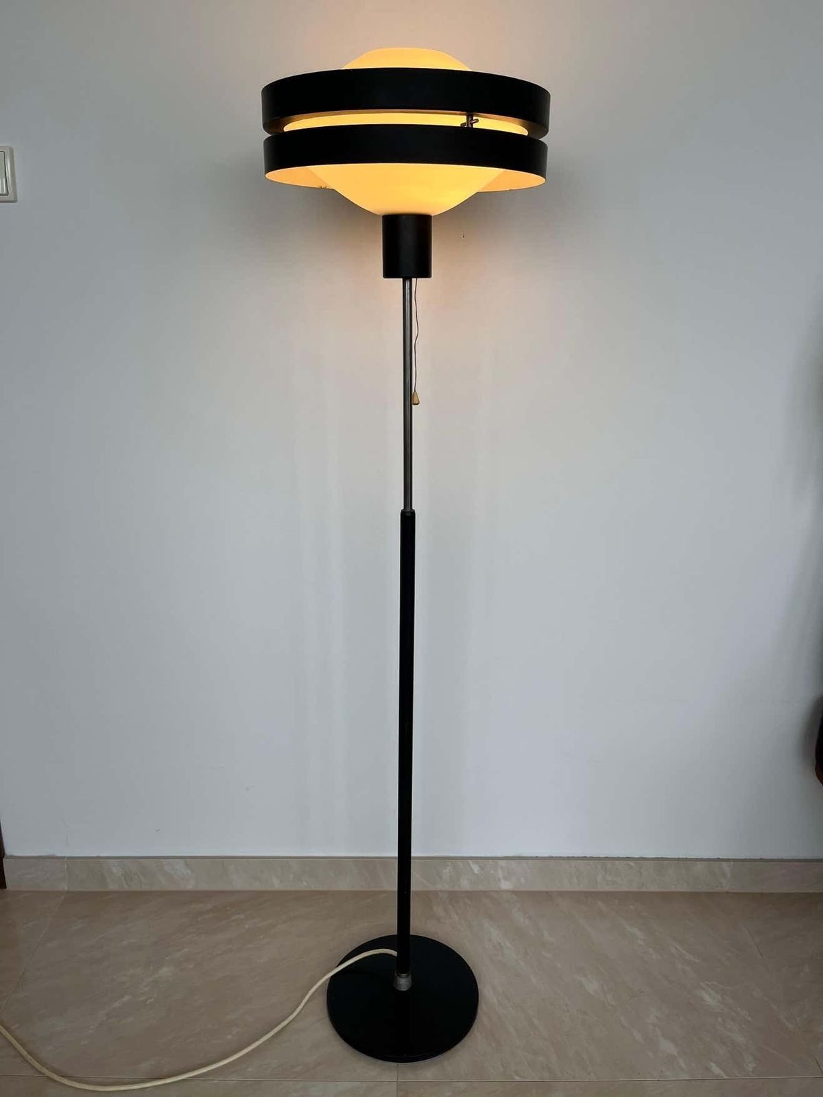 Mid Century Ce Age Floor Lamp Saturn, Jaroslav Bejvl, Kamenicky Senov, 1970s photo furniture