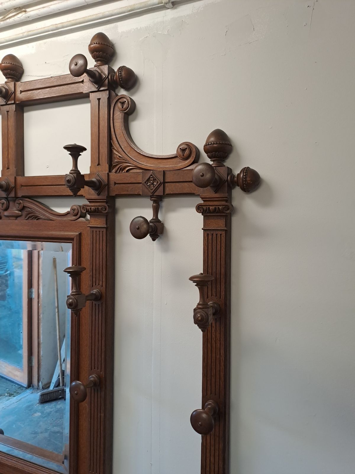 Impressive Antique French Oak Hallstand photo vinterior