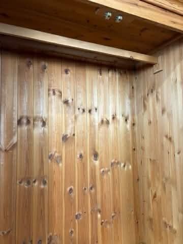Furniture Modern Pine Double Wardrobe, 21st Century photo