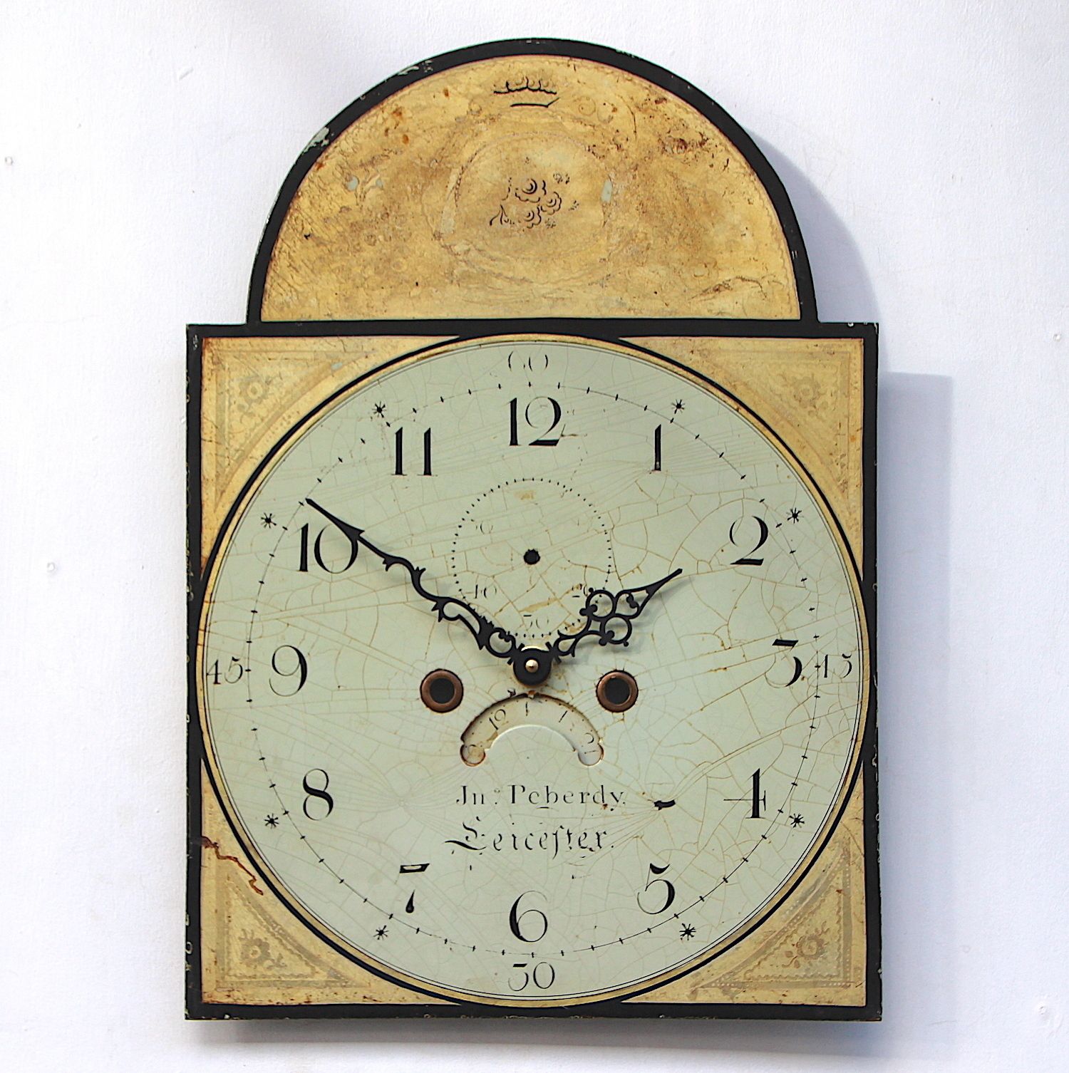 Original 18th Century Iron Grandfather/Longcase Clock Dial. Fully Guaranteed. London Timepiece photo furniture
