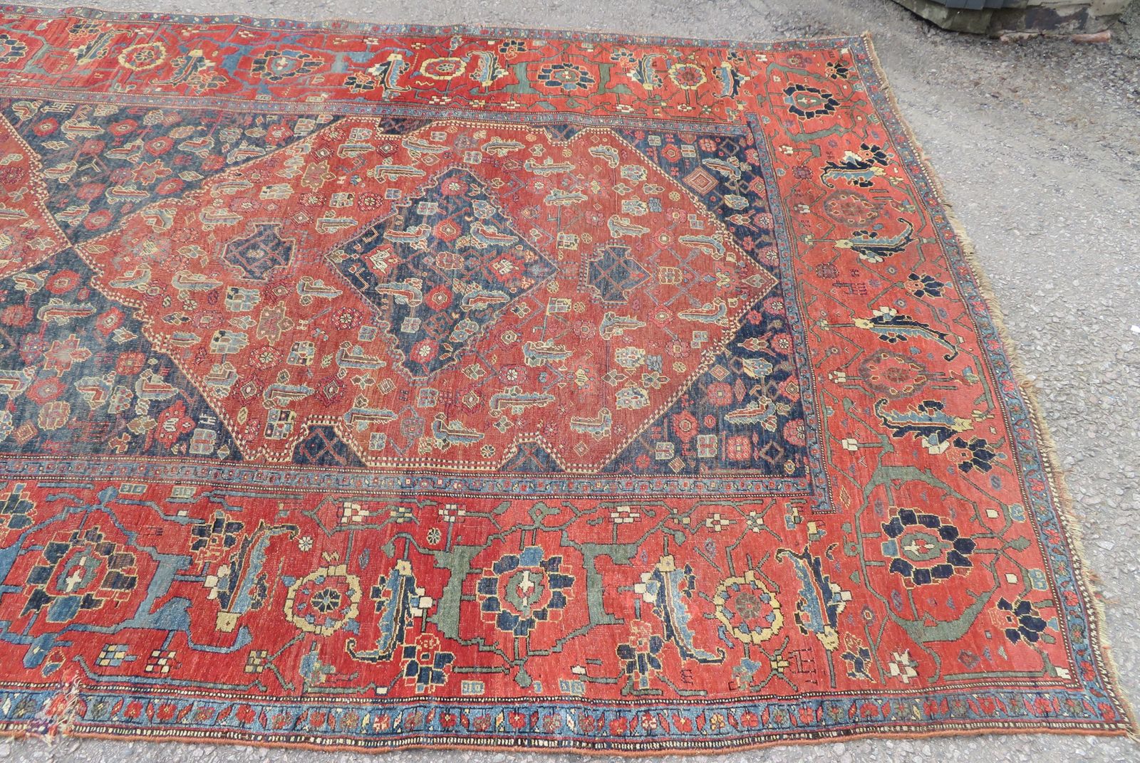 Antique Kurdish Kelleh Carpet. 536cm X 234cm. photo Textiles
