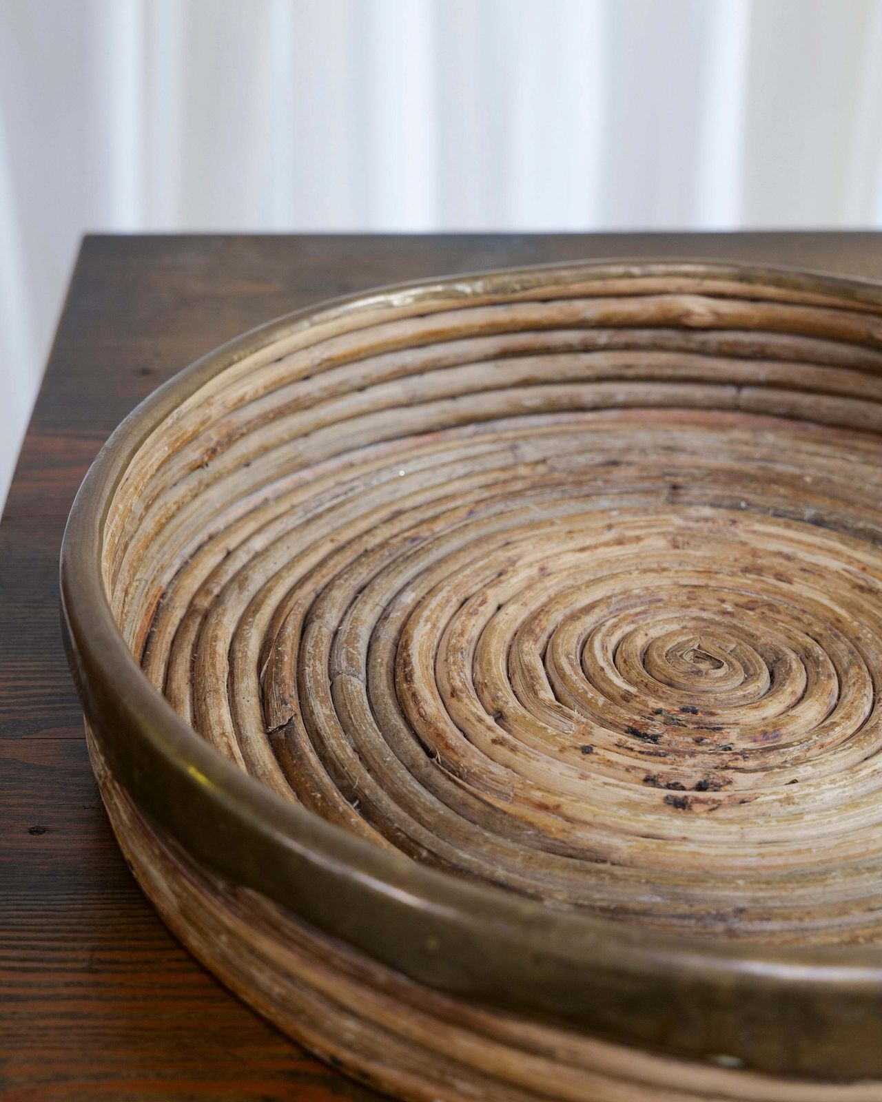 Italian Rattan Tray In The Style Of Gabriella Crespi photo furniture