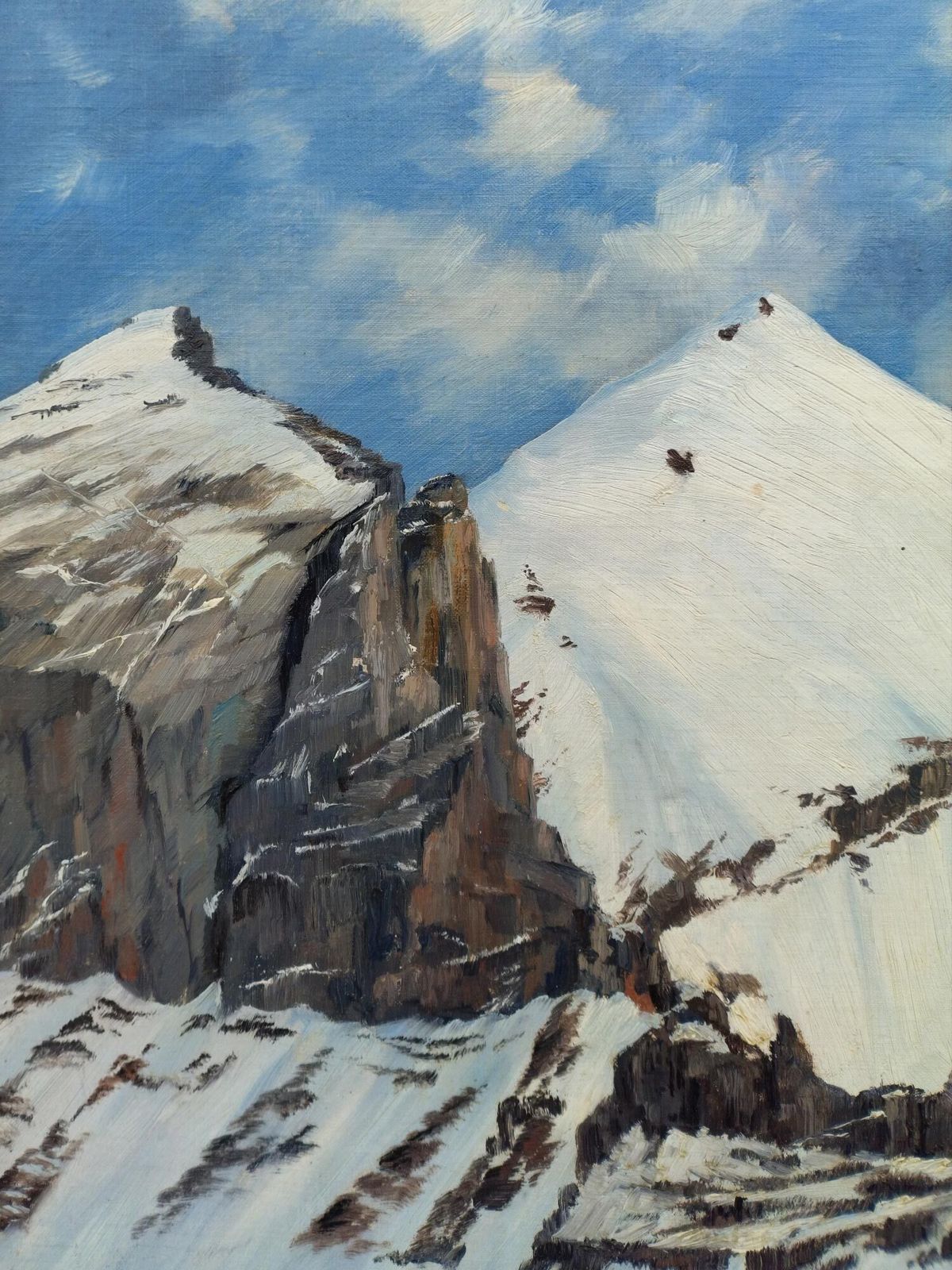 photo for sale Mont Blanc – Fritz Ruppert Oil On Canvas