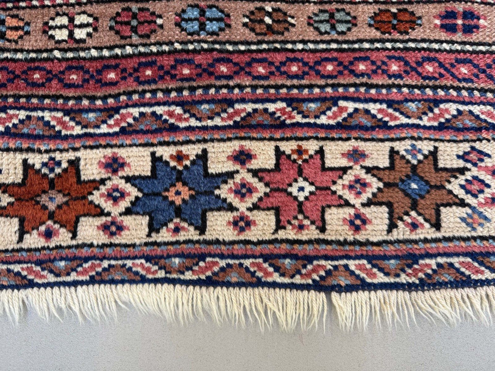 photo for sale Antique Caucasian Rug 215x126 Cm Lesghi Star Tribal Kazak Rug Large 2522