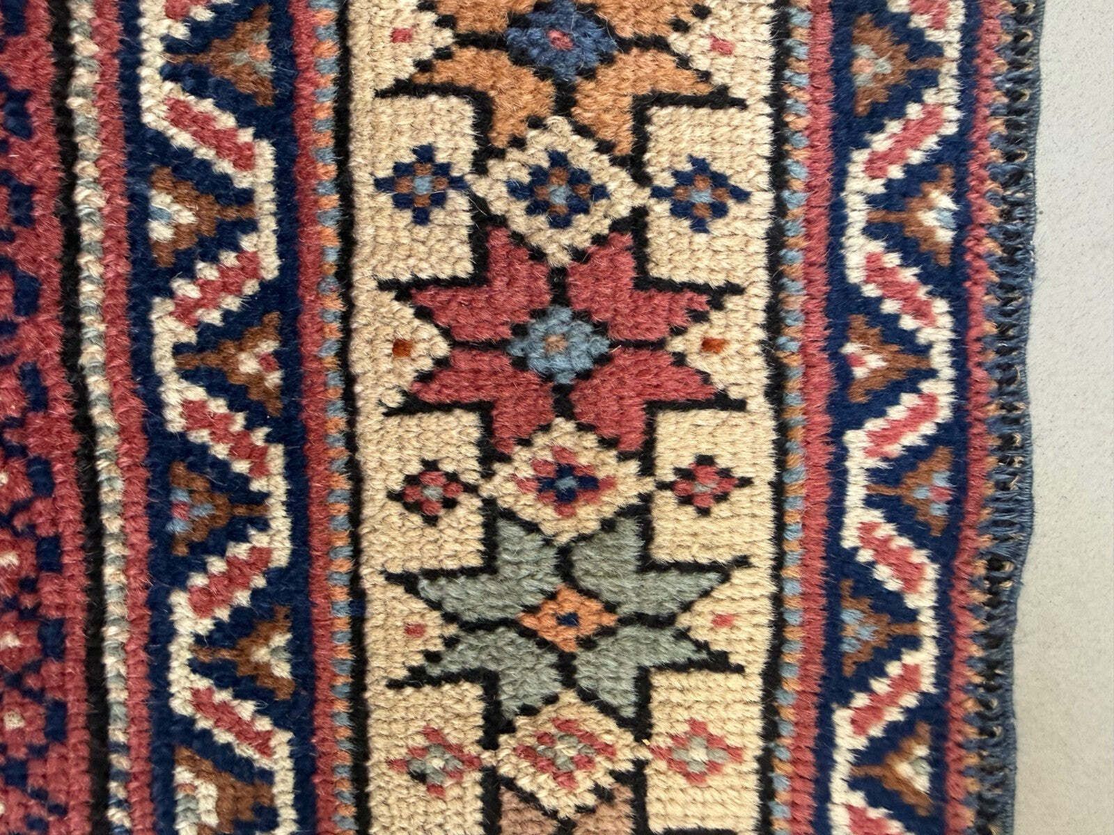 2750.0 Antique Caucasian Rug 215x126 Cm Lesghi Star Tribal Kazak Rug Large 2522 photo