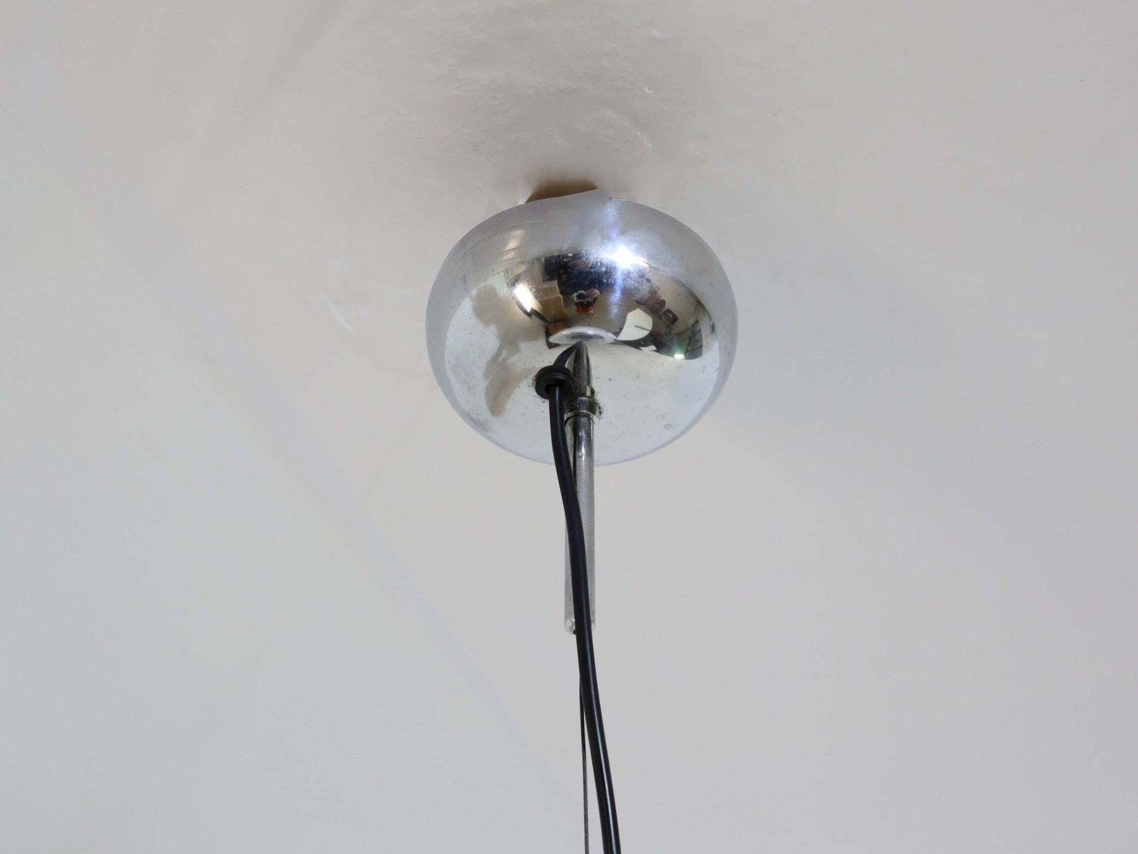 1970s Murano Glass "Giglio" Double Dome Pendant Lamp By Lamperti photo vintage