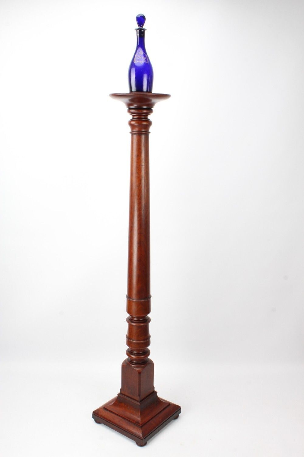 Tall Victorian Mahogany Torchere photo for sale