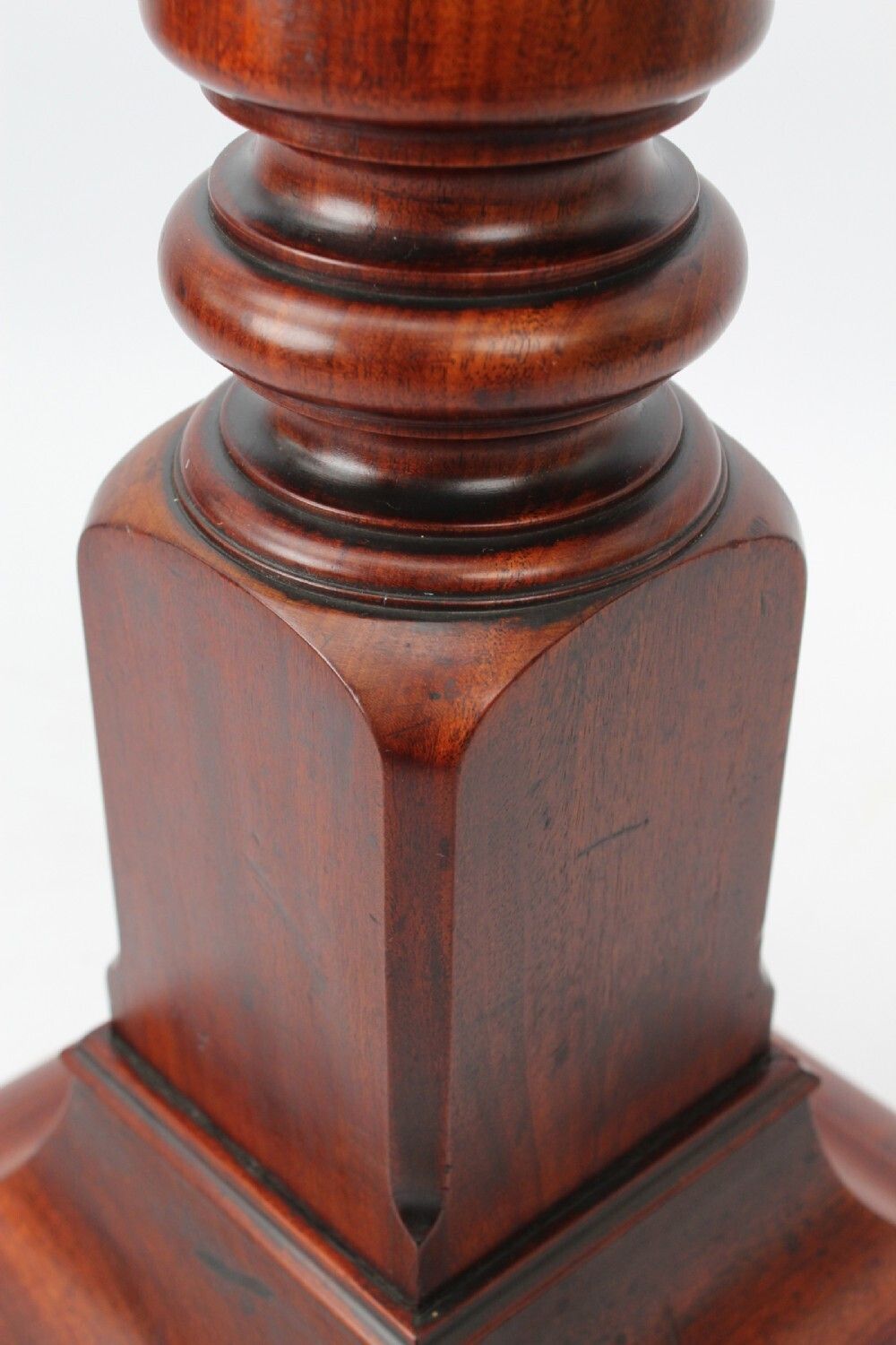 Tall Victorian Mahogany Torchere photo vintage