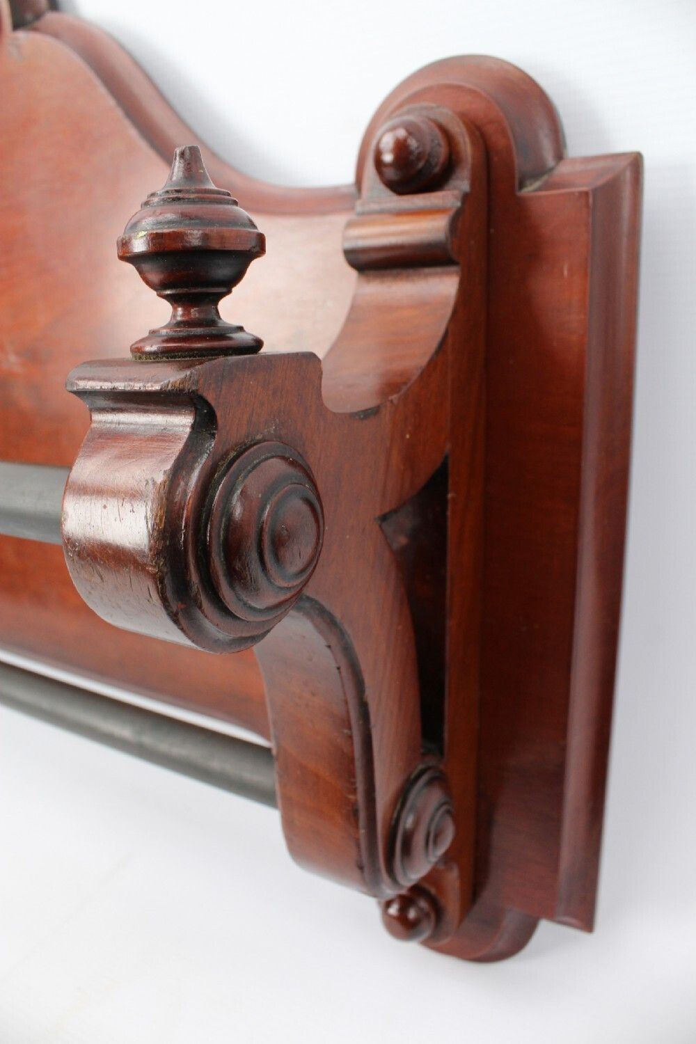 Victorian Mahogany Hanging Double Towel Rail photo 450.0