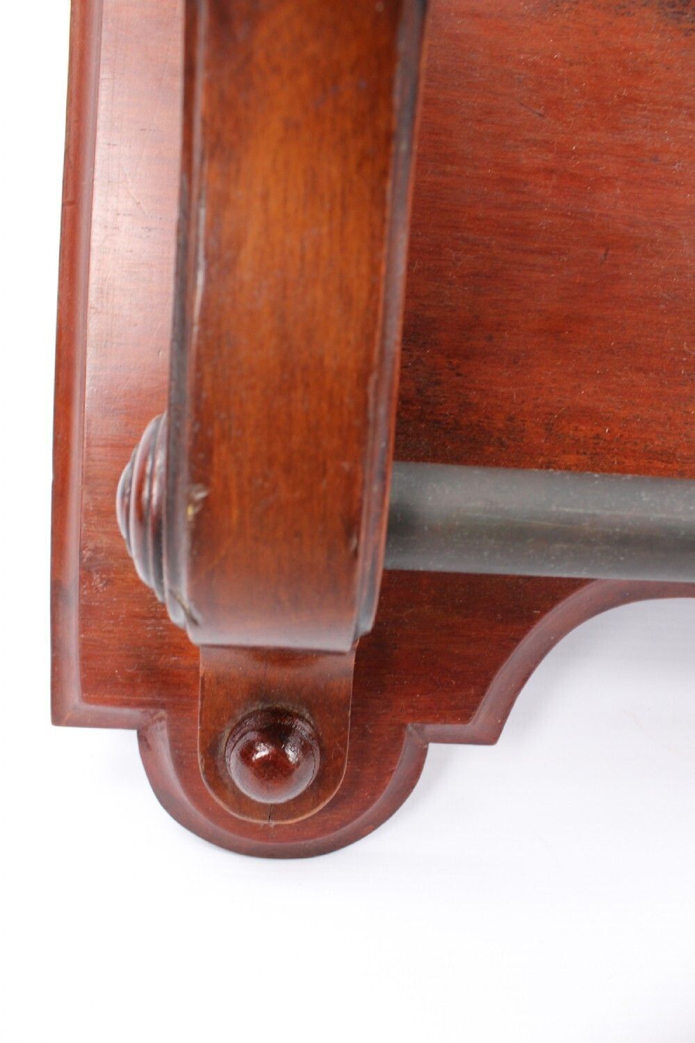 Victorian Mahogany Hanging Double Towel Rail photo vintage
