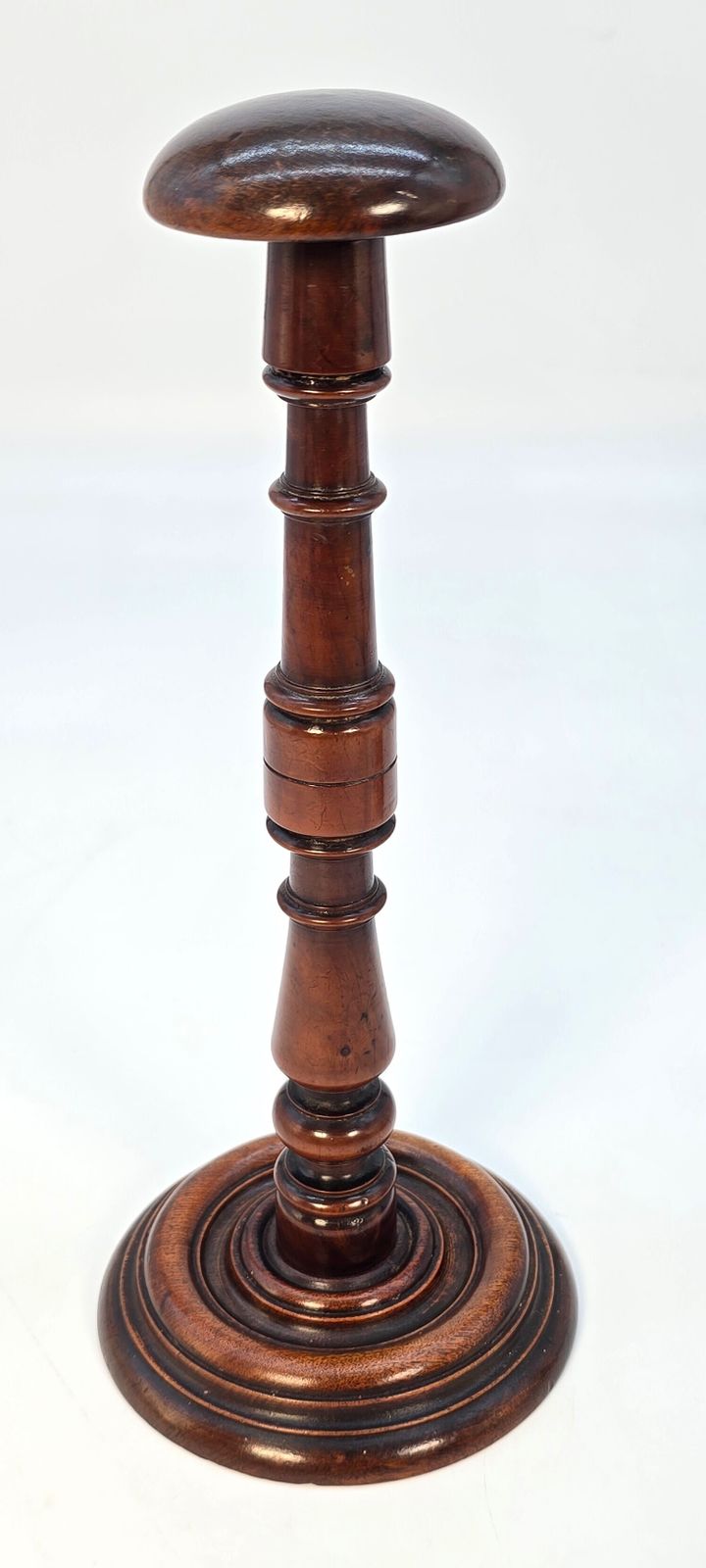 Pair Of 18th Century Wig Stands Made From Yew Wood, English Circa 1730 photo Home Decor