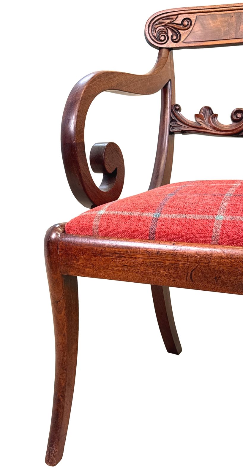 Pair Of Large Regency Mahogany Carver Armchairs (England, Circa 1820) photo 3200.0