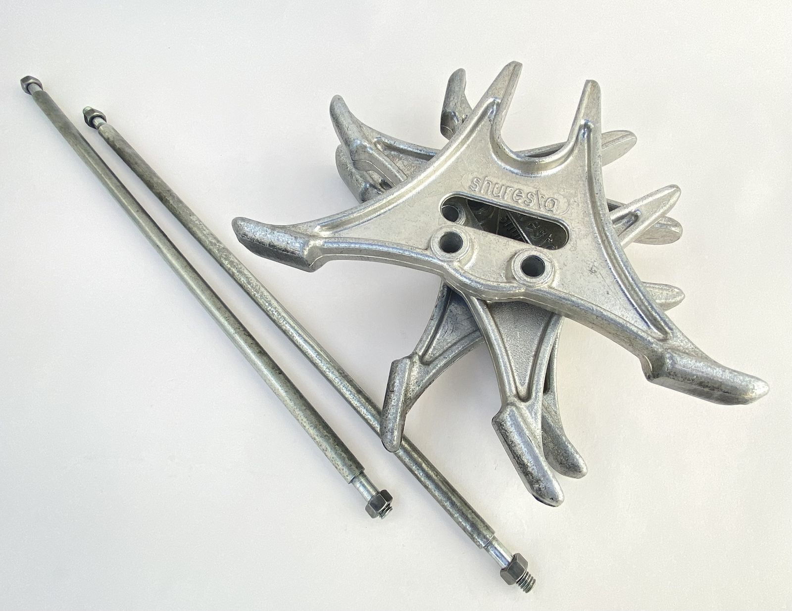 1950's Shuresta Aluminium Alloy Bike Display Stand And Two Additional Ends photo vintage