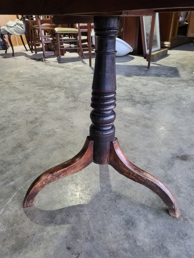 Antique Victorian Square Pedestal Tilt Top Occasional Dining Table photo furniture