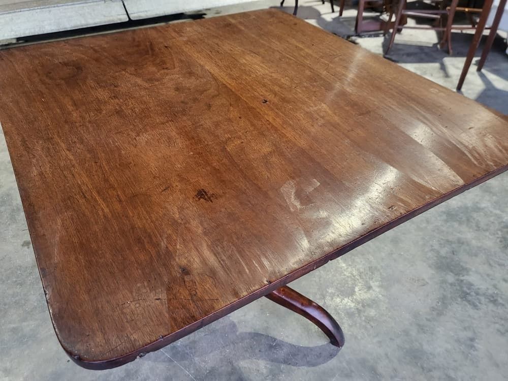 Antique Victorian Square Pedestal Tilt Top Occasional Dining Table photo buy