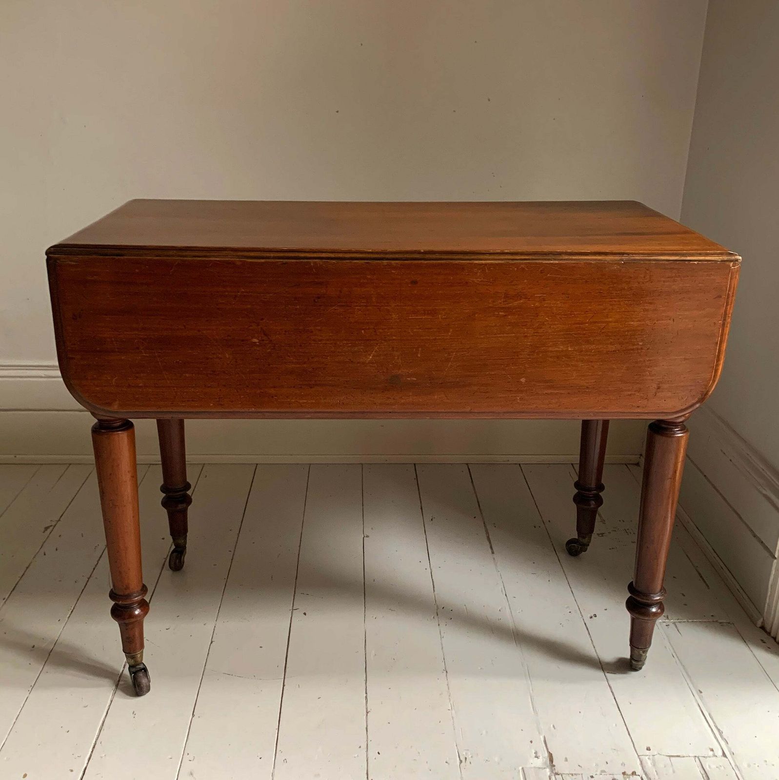 Antique Victorian Mahogany Pembroke Drop Leaf Table On Castors W/ Cutlery Drawer photo buy