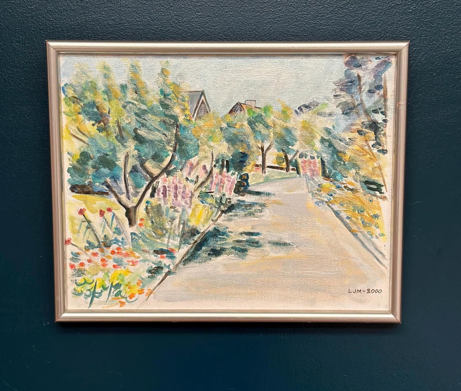Original Swedish Oil On Canvas – “Landscape” By Lena Jenny Malmajo – Dated 2000 – Vintage & Framed – 46 × 37 Cm (18.1" × 14.6") photo 295.0