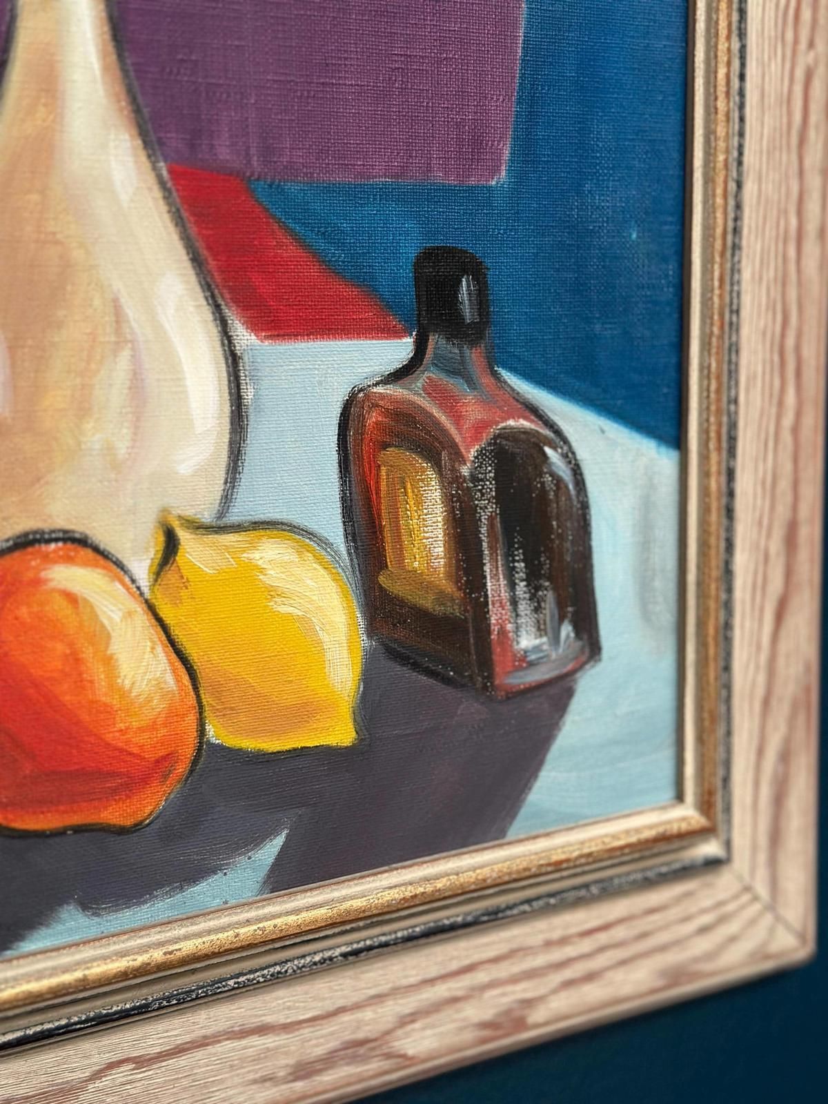 Original Swedish Oil On Canvas – “Stilleben” By L. Norberg – Vintage & Framed – 61 × 53 Cm (24" × 20.9") photo Art