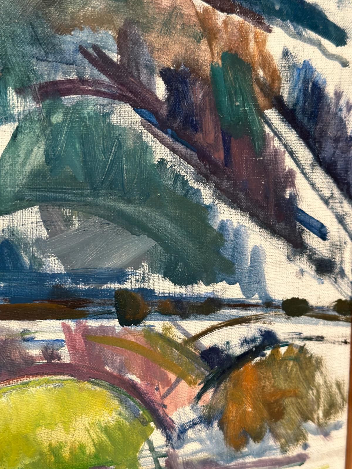 Original Mid Century Swedish Oil On Canvas – “Serene Landscape” By Sture Ekengren – Vintage & Framed – 62 × 48 Cm (24.4" × 18.9") photo 415.0