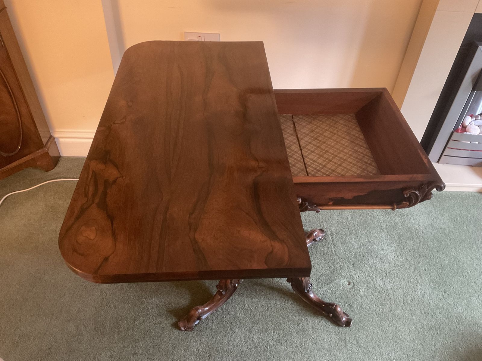 Antique Rosewood Tea Table Very Original Circa 1830 . photo for sale
