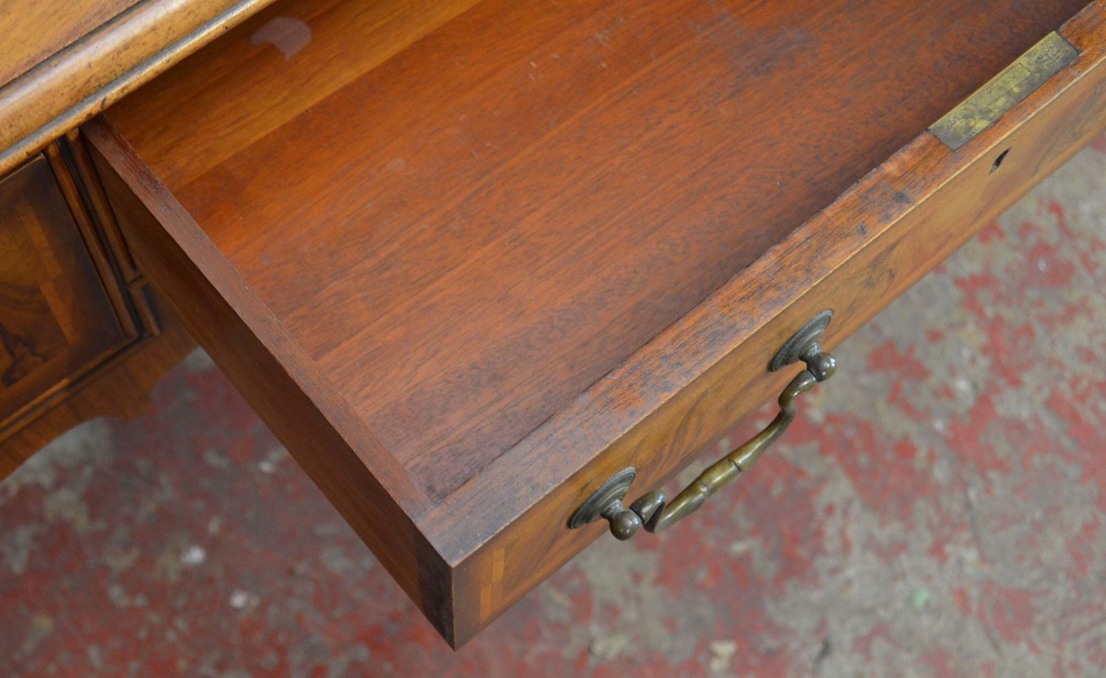 Furniture Waring & Gillow   A Queen Anne Revival Walnut Writing Table Desk photo