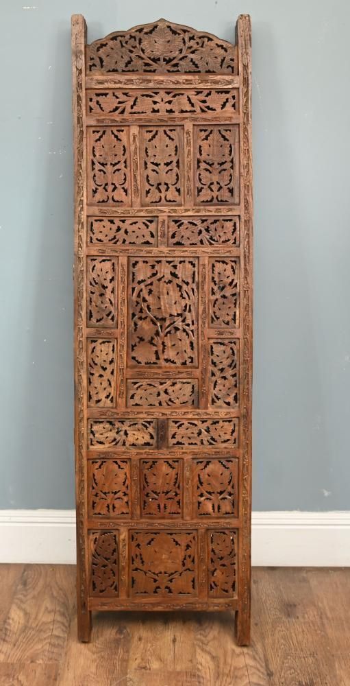photo furniture Indian Carved Hardwood Room Screen Mughal Revival Anglo Indian Style