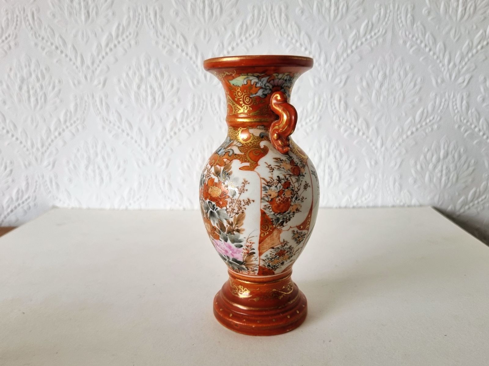 Japanese Kutani Porcelain Vase photo for sale