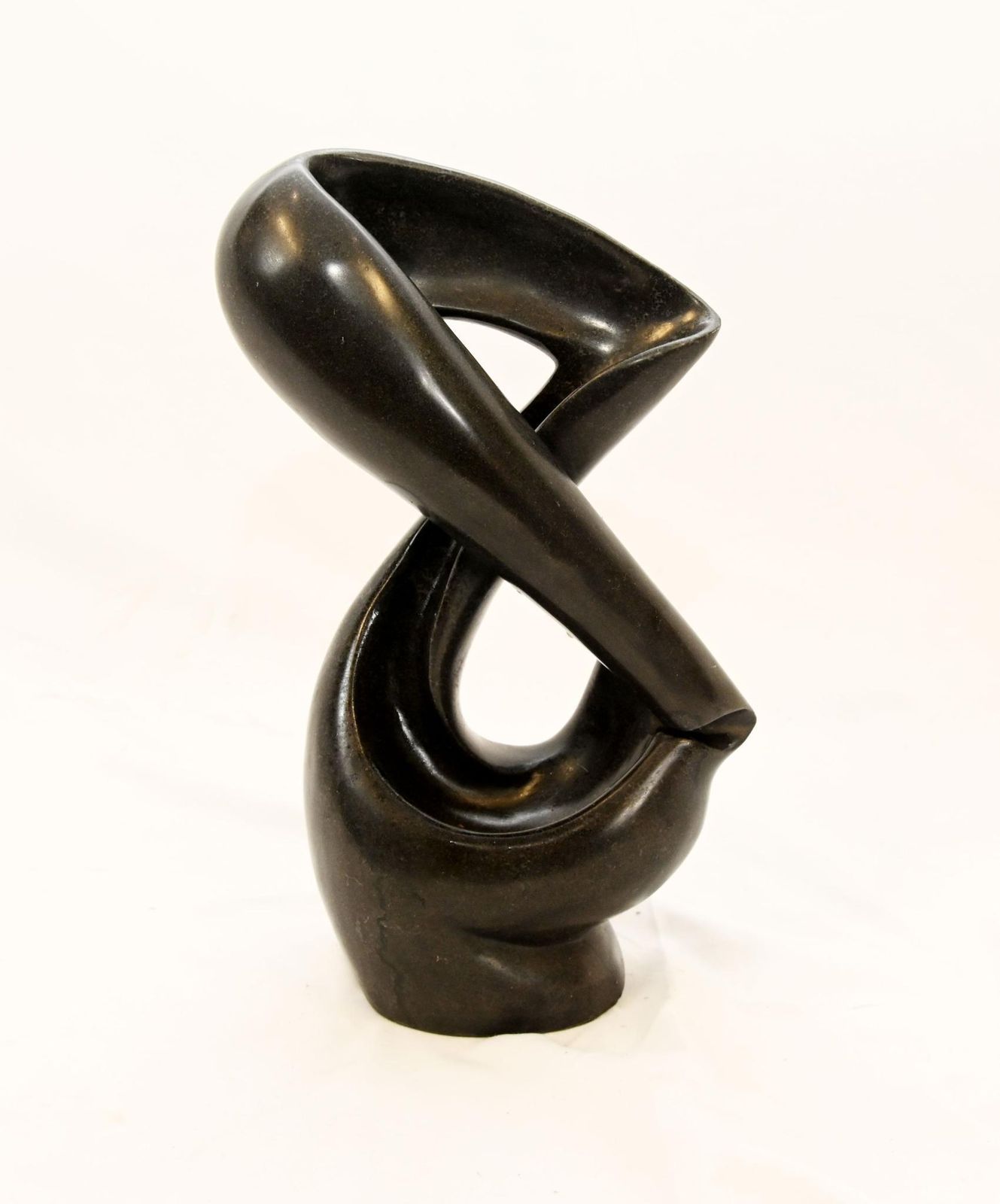 Black Marble Abstract Art Sculpture Modernist Carved Figurine