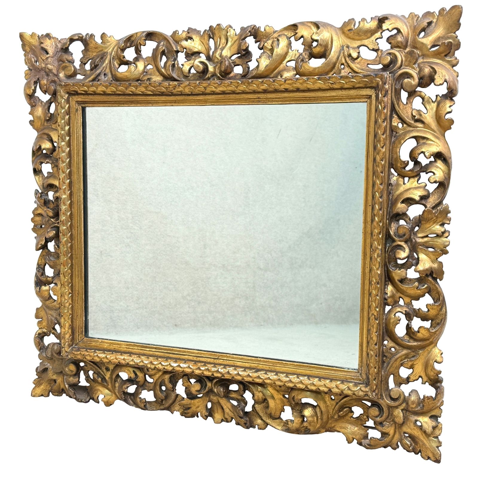Small 19th Century Italian Giltwood Florentine Mirror (Italy, Circa 1860) photo furniture