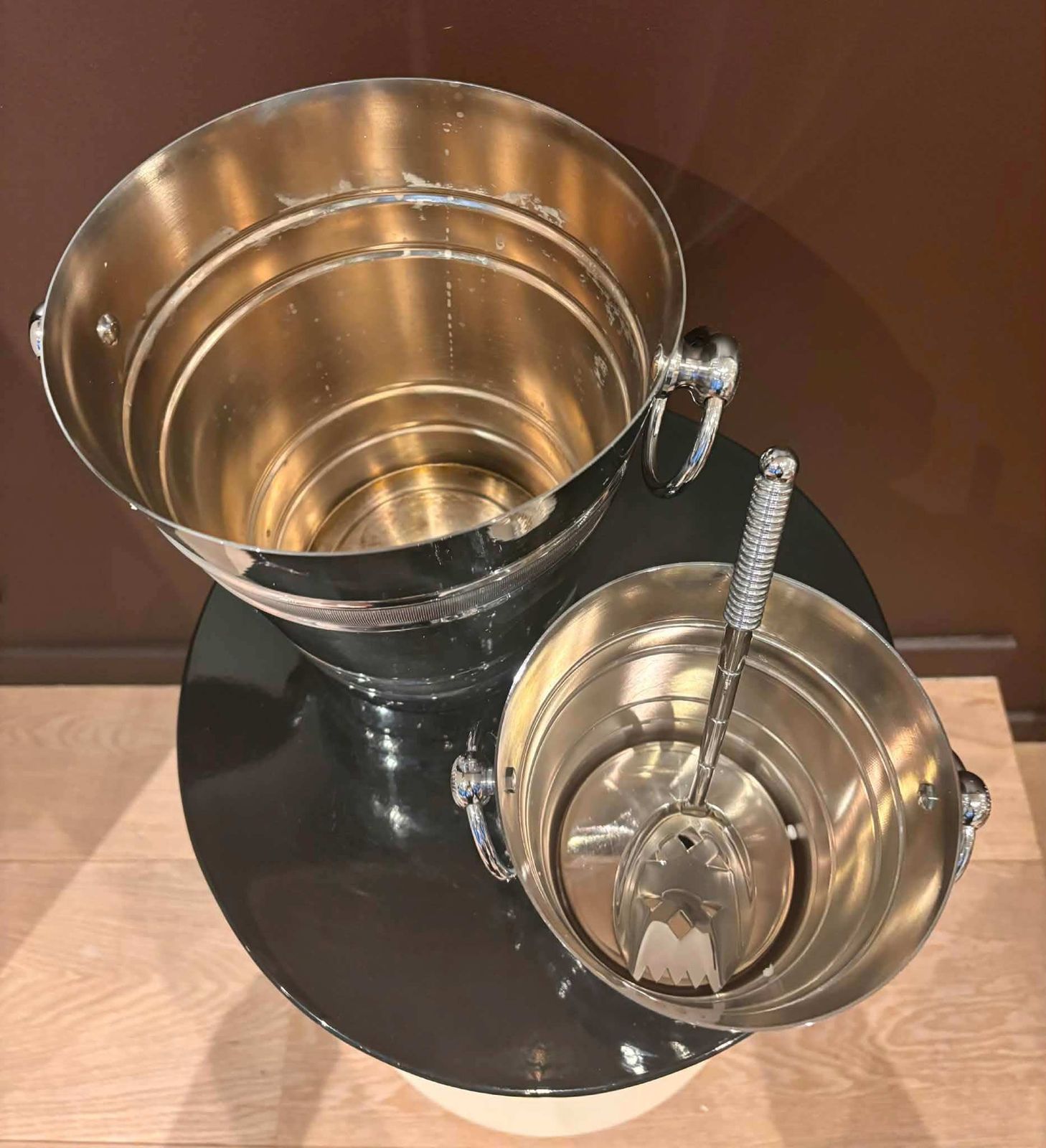 Letang Remy Champagne Bucket & Ice Bucket Set: Frans Roestvrijstalen Barware photo vintage
