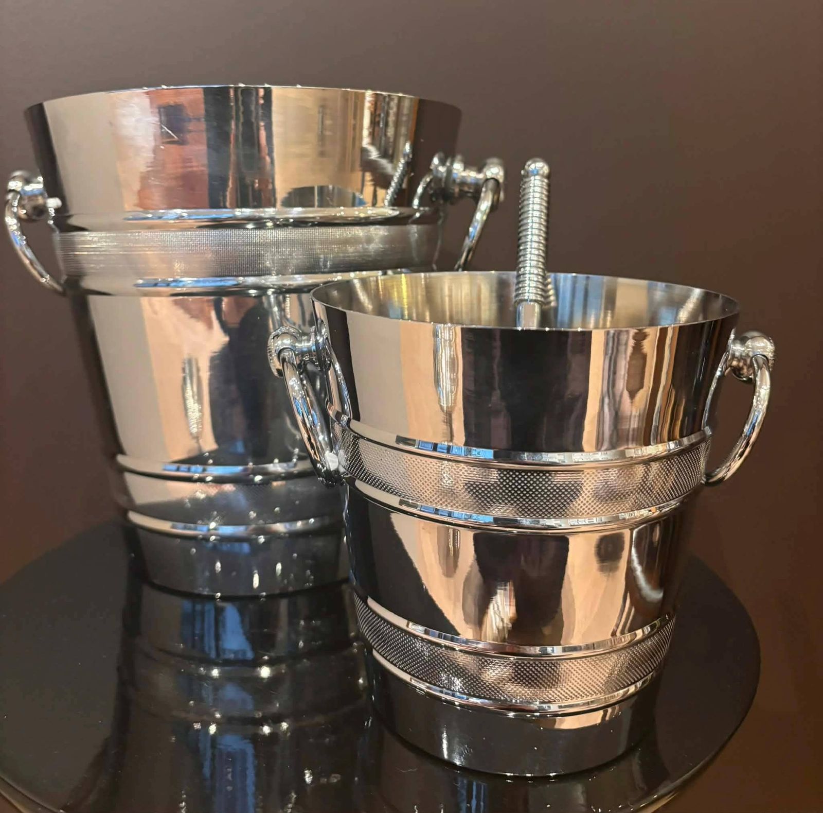 281.0 Letang Remy Champagne Bucket & Ice Bucket Set: Frans Roestvrijstalen Barware photo