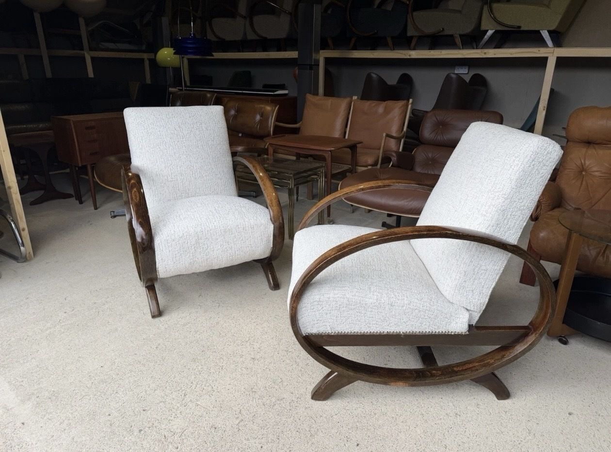 Pair Of Jindrich Halabala Armchairs Art Deco Style photo Furniture