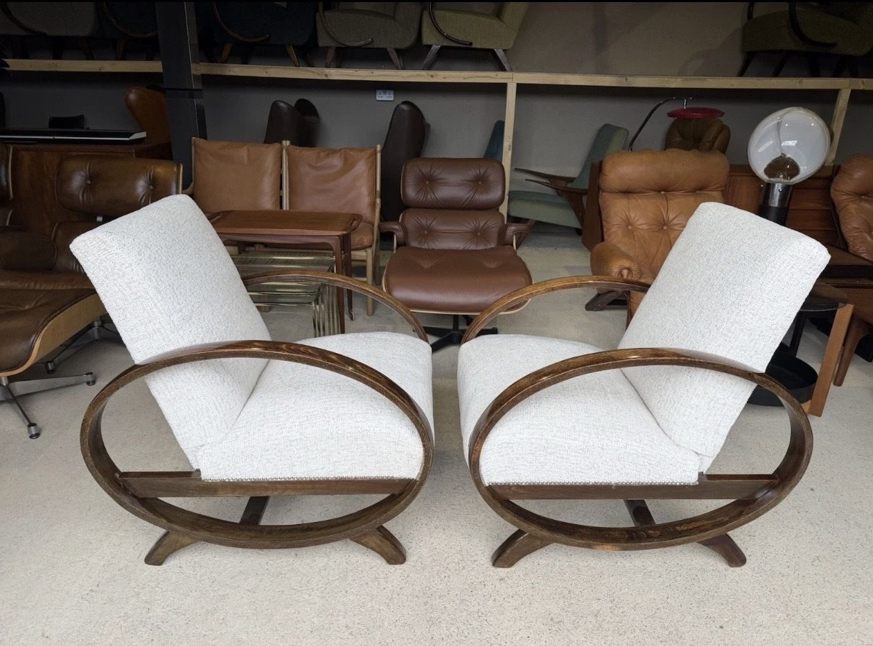 Pair Of Jindrich Halabala Armchairs Art Deco Style photo 6695.0
