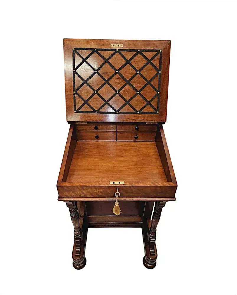 A Very Fine Fully Restored 19th Century Davenport Stamped 'Gillows Of Lancaster' photo Furniture