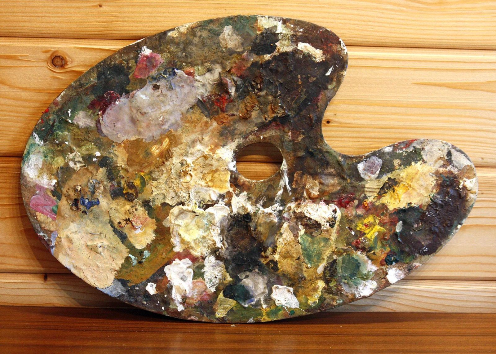 Vintage French Paint Palette   40cm Wall Plaque Wall Decor Vintage Sign Pallet Off The Wall Clocks