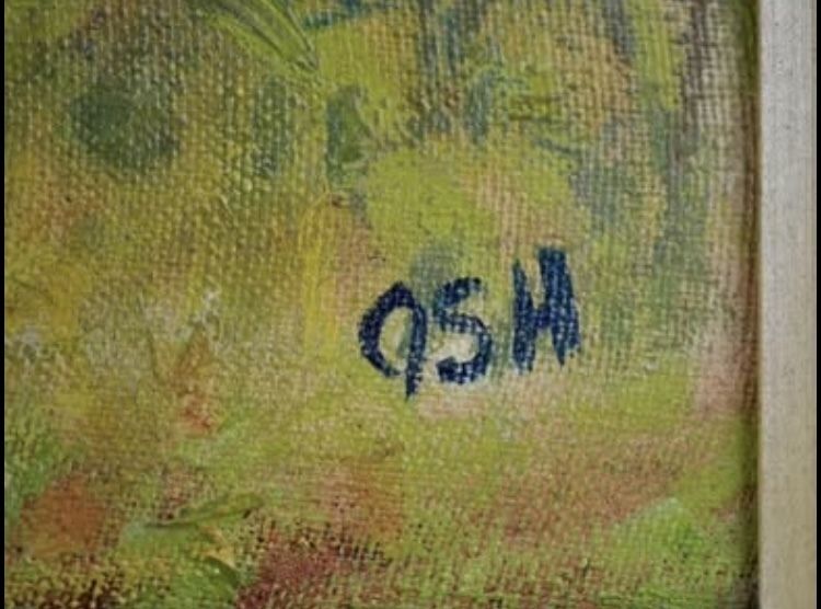 Girls In A Wooded Glade   John Ash Oil Painting (1926 1999) photo furniture