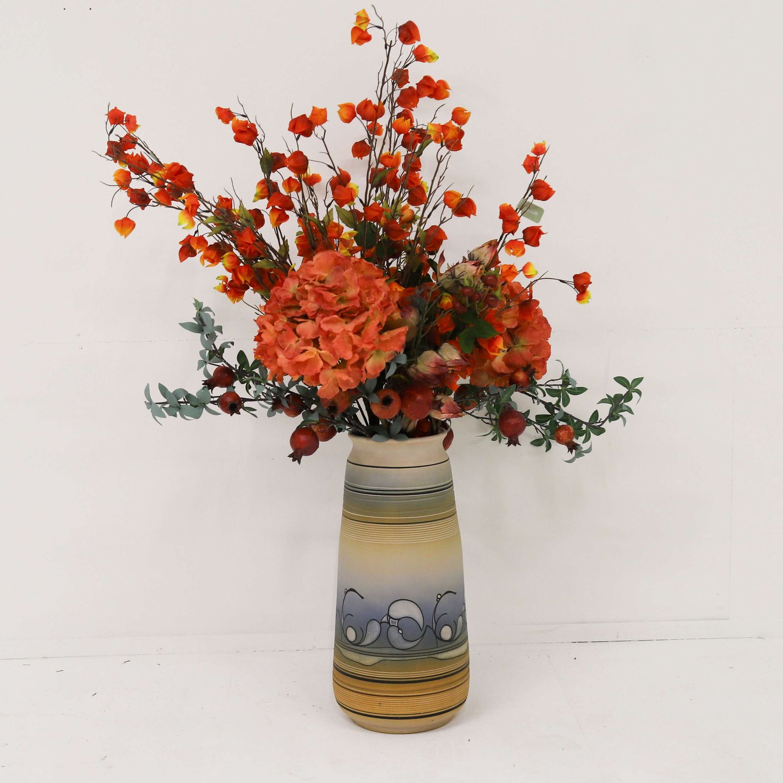 Mid‑Century Sicilian Floor Standing Studio Pottery Vase, Signed Robert Gagliani photo furniture