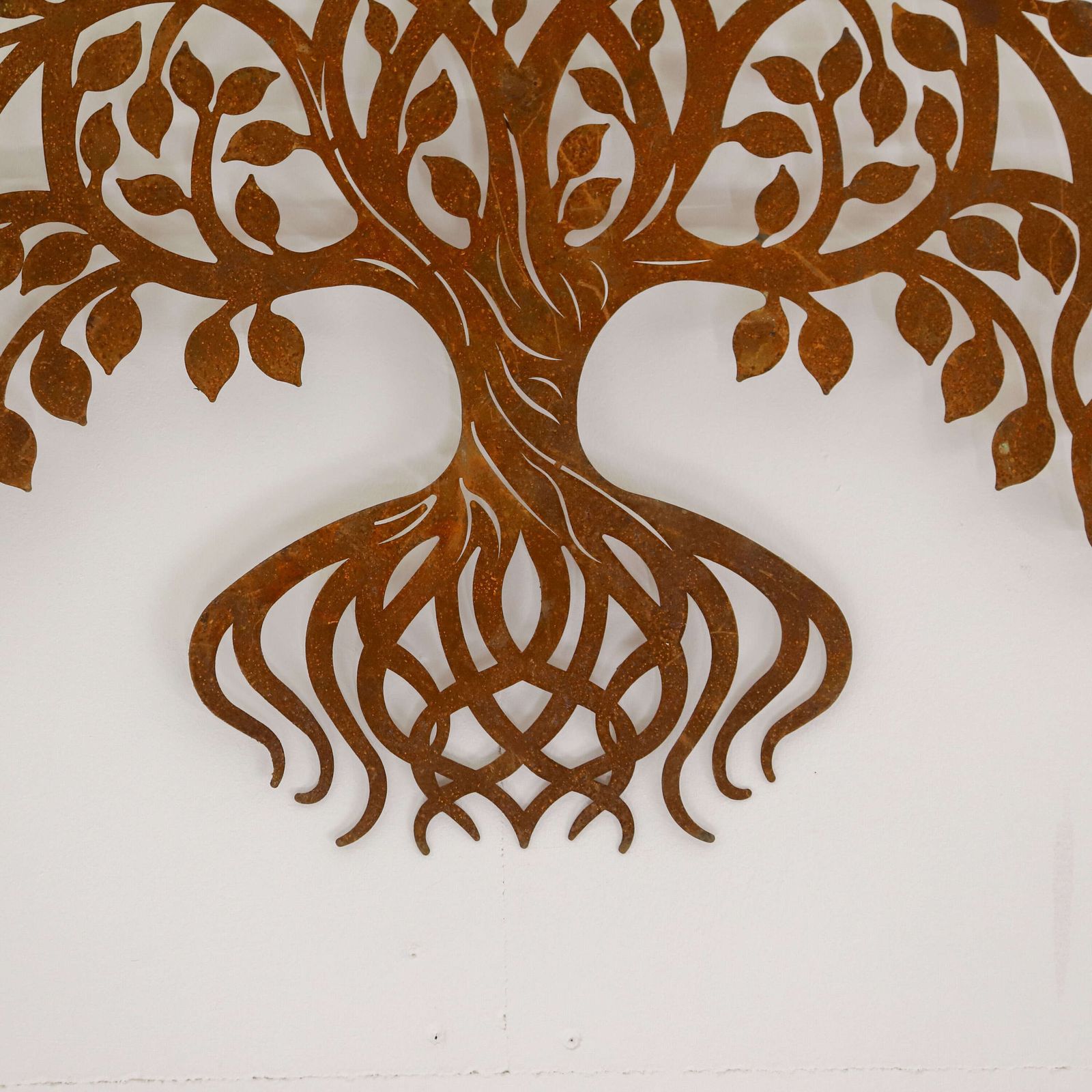 Pair Of 1970s Weathered Metal Tree Wall Hangings   English Decorative Art photo for sale