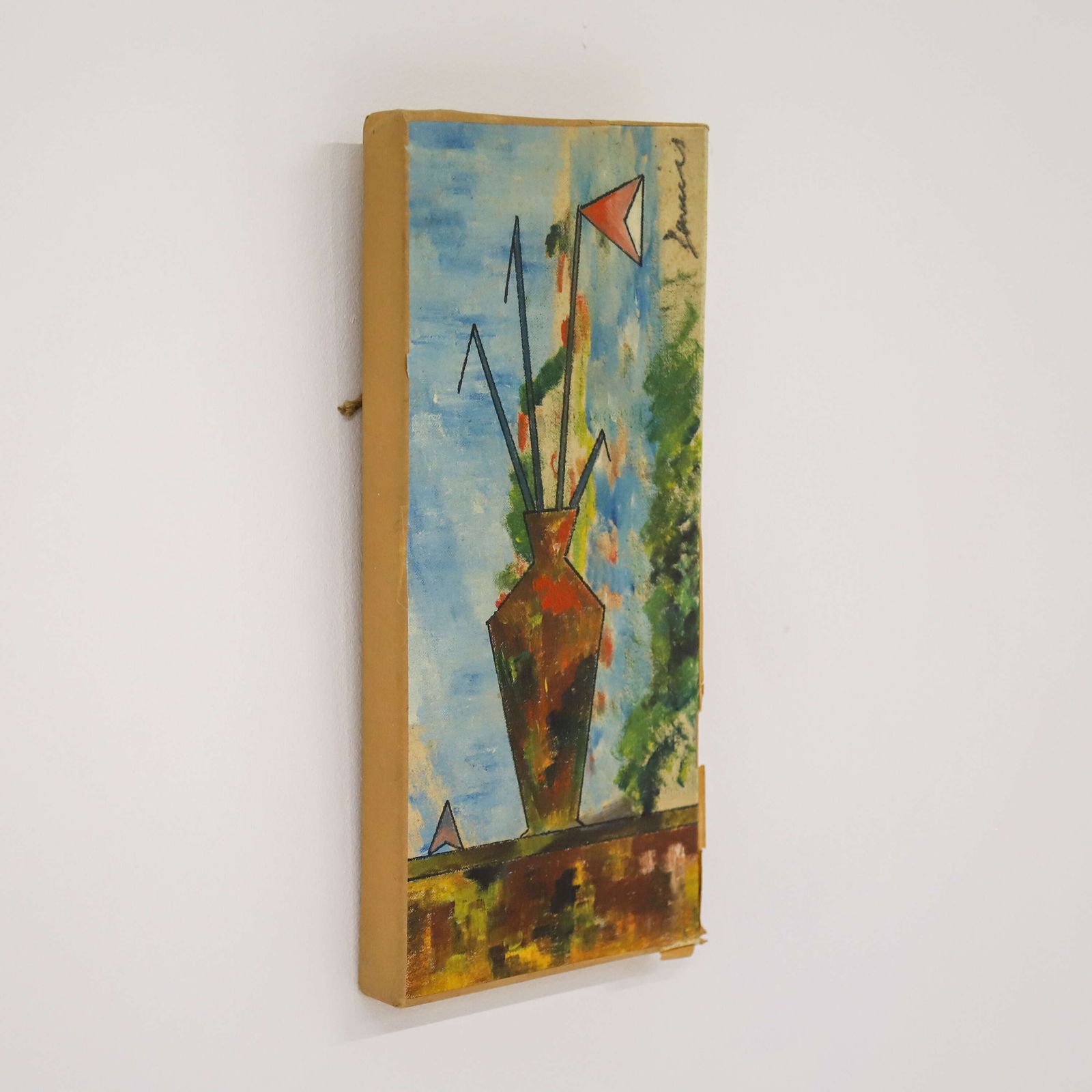 Mid‑Century Abstract Still Life On Canvas   Signed Brian Davie, C.1950s 60s photo for sale
