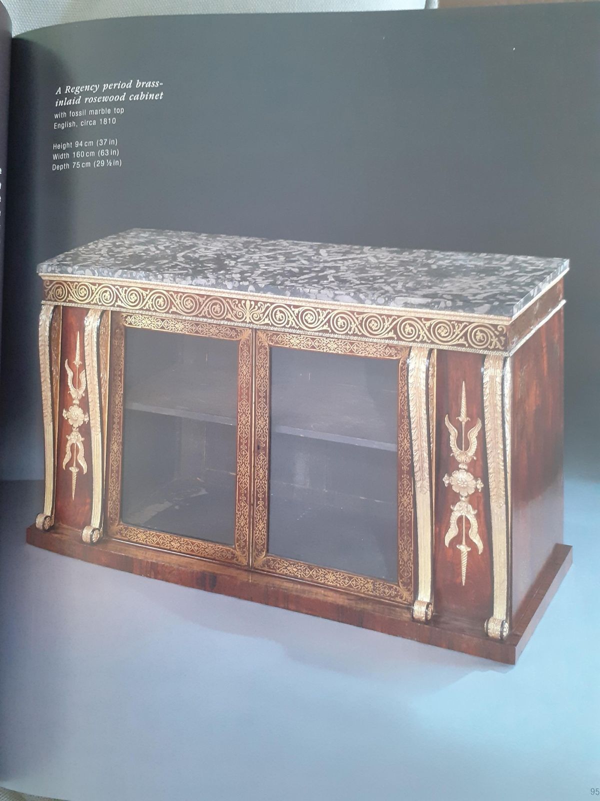 Fine Pair Of Regency Brass Inlaid Side Cabinets Attributed To Louis Constantin Le Gaigneur photo vintage