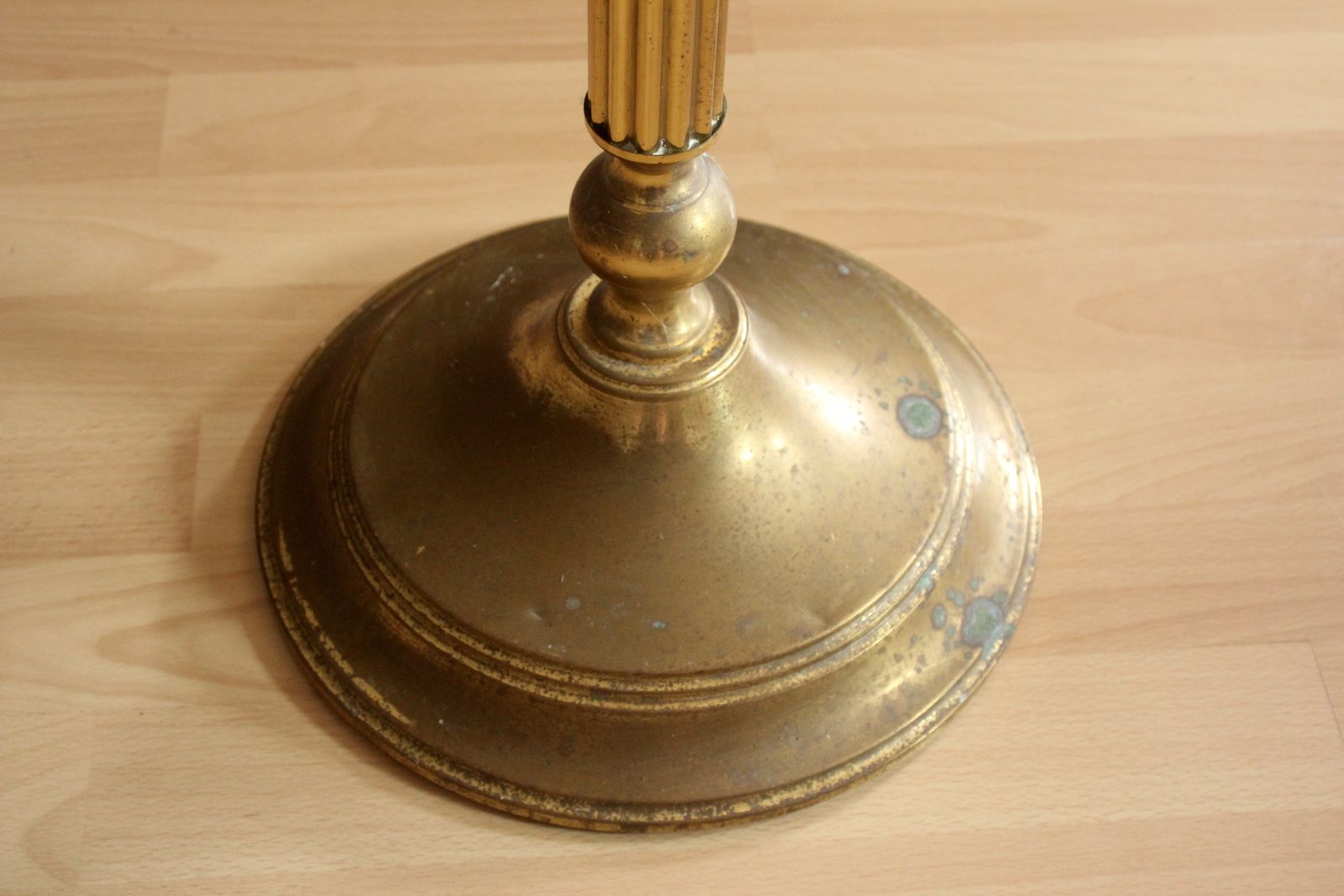 High Brass And Metal Pedestal   Column   Vintage From The 60s photo vinterior