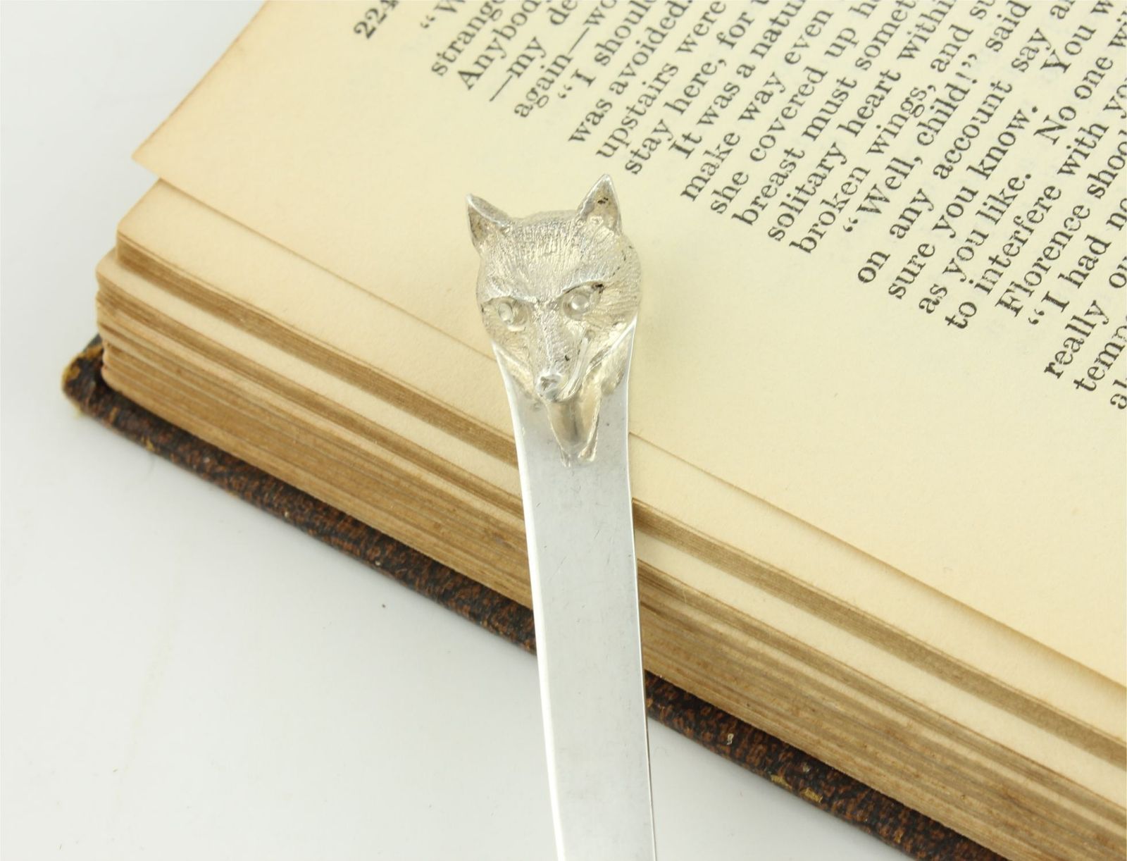 Antique Asprey Fox Head Silver Letter Opener. Paper Knife. Page Turner. photo Home Decor