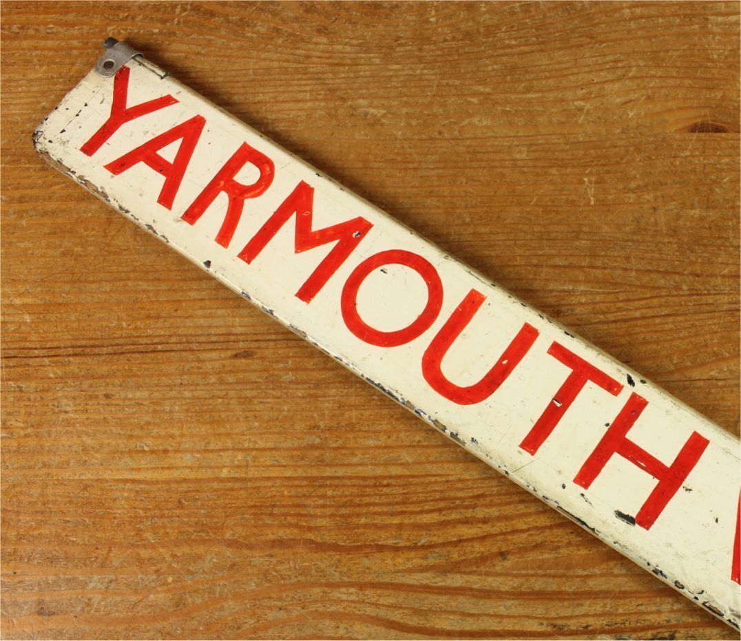 Antique Yarmouth Vauxhall Destination Sign. Train Station Sign C1930. photo furniture